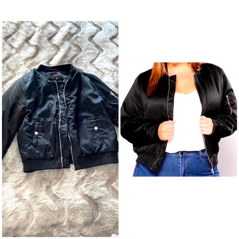 Black bomber jacket